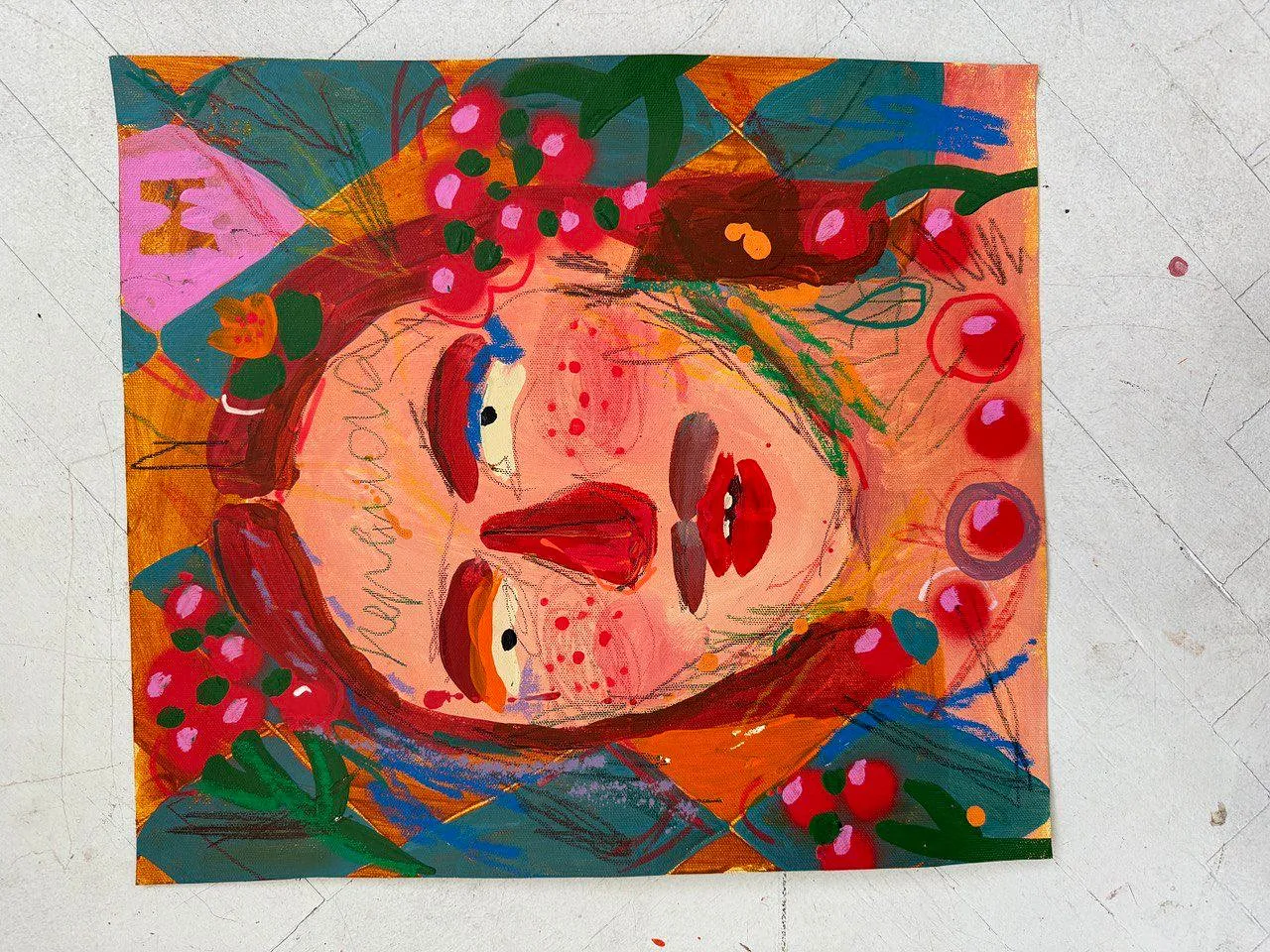 Image of Untitled by Iryna Maksymova, size: 100x100cm, made of Acrylic on canvas, Painting medium, from Kyiv, priced at $2000