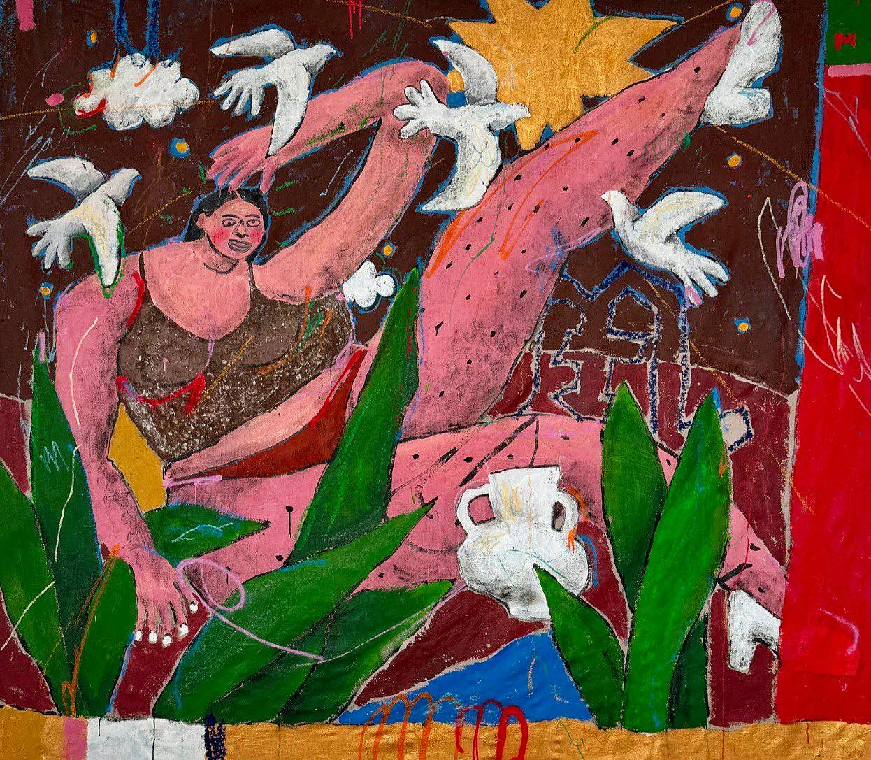 Image of Untitled by Iryna Maksymova, size: 100x100cm, made of Acrylic on canvas, Painting medium, from Kyiv, priced at $2000